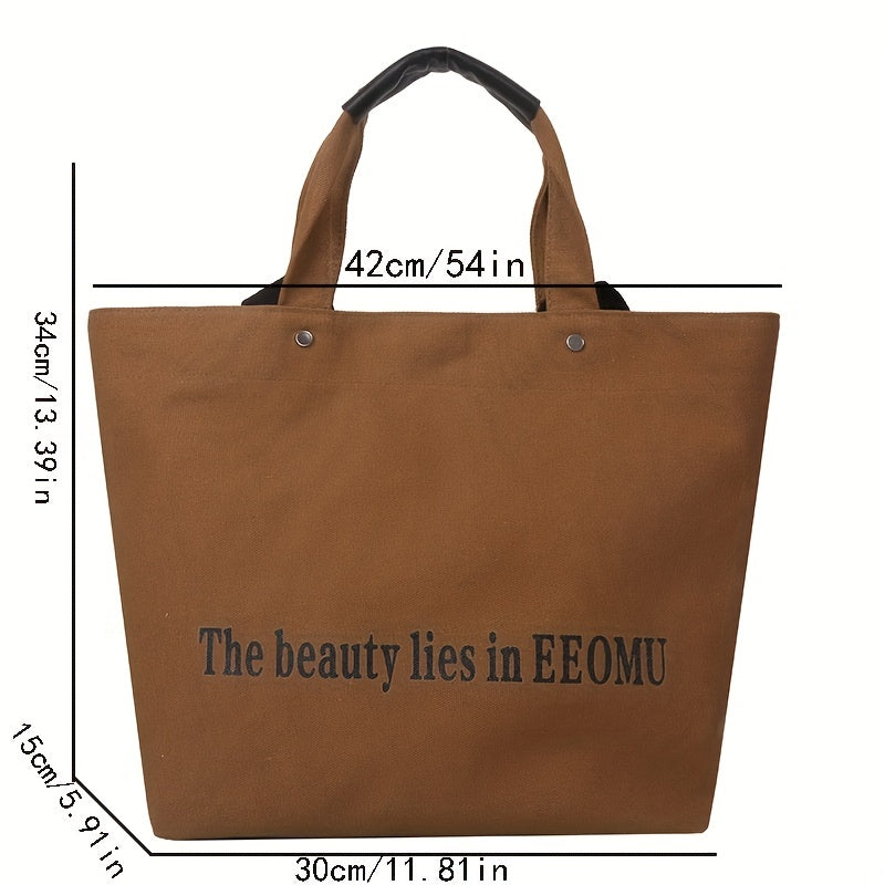 Vintage Graphic Tote Bag Retro Satchel Canvas Shoulder Purse
