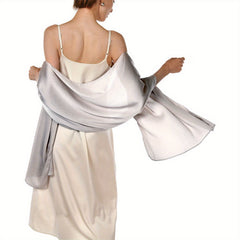 Satin Shawl Solid Thin Scarf Classic Silk Cape Evening Dresses Shawls Wraps