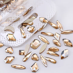 50 pcs Nail Rhinestones Hearts Butterflies DIY Nail Art Accessories