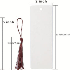 96 Piece DIY Gift Card Set Blank Tassel Bookmarks Gift Tags & Party Gift Cards