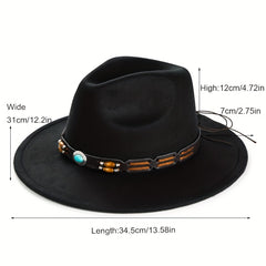 Men's Charm Big Brim Top Hat Jazz Hat
