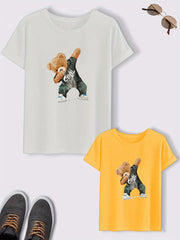 Bear Print Matching T Shirt Set for Parent & Child