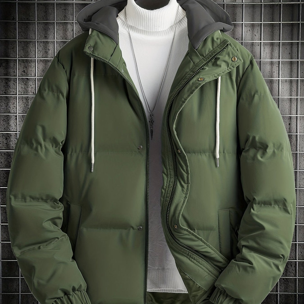 Men's Classic Hooded Jacket for Fall Winter