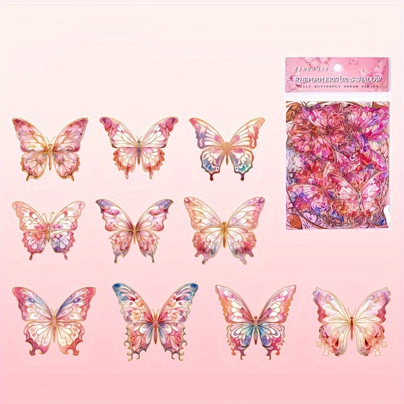Golden Butterfly Dream Shell Stereo Sticker Pack