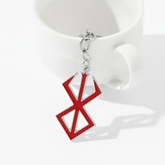 Berserk Rune Charm Keychain Guts Pendant Blood Red Anime Cosplay Prop Jewelry