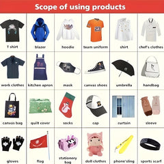 Small Size Cole's Heat Transfer Mixed Heartbeat Print Easy Ironing Washable