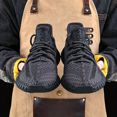 Men's Breathable Lace Up Knitted Sneakers Casual Outdoor Walking Shoes
