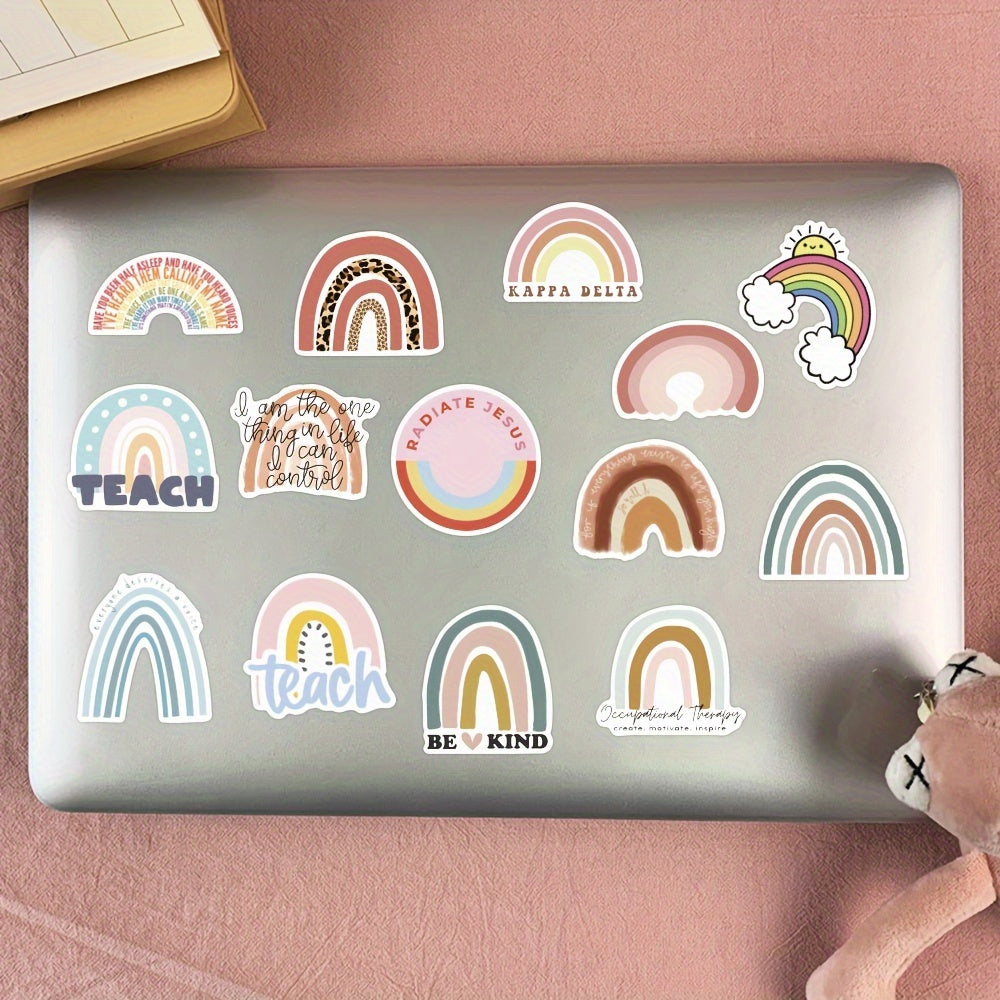 50pcs Rainbow Stickers Laptop Phone Water Bottle Tablet Luggage Cup Car