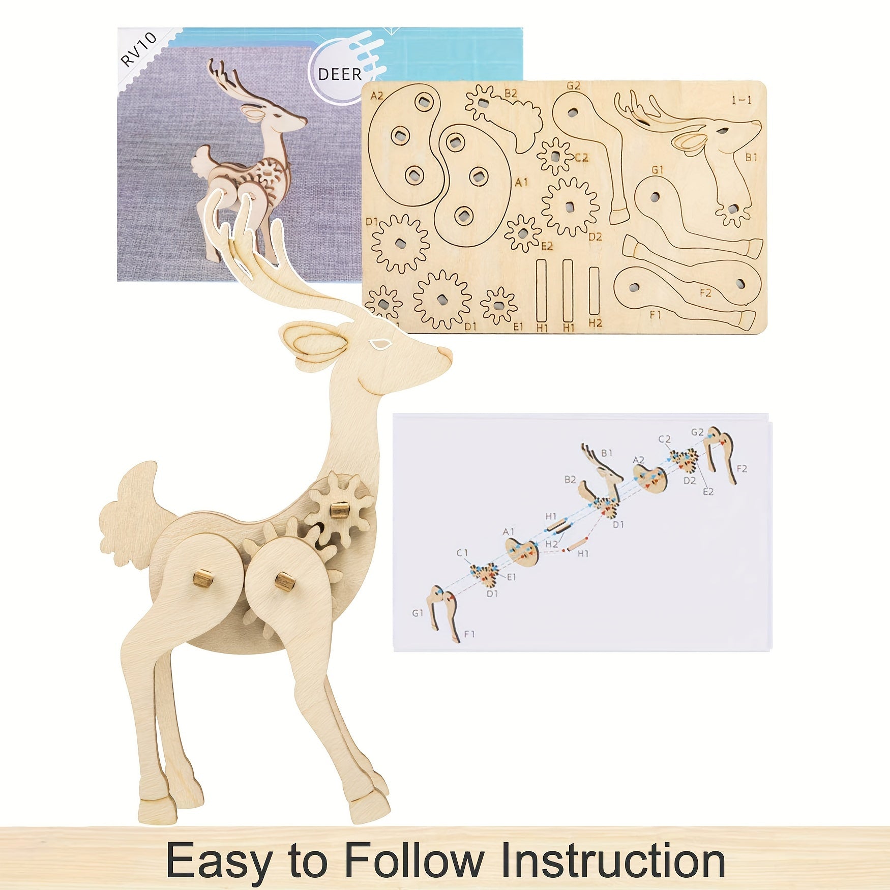 Adult 3D Wooden Animal Puzzles - Educational STEM Craft