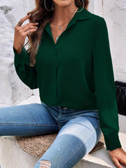  Jacquard Button-Up Collar Shirt