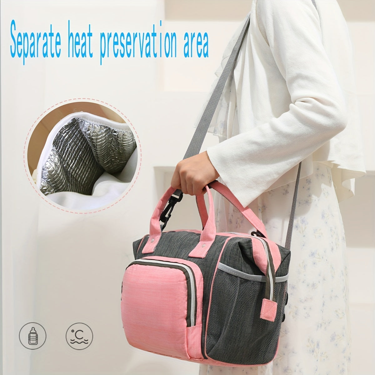 Portable Shoulder Bag Mommy Bag Large Capacity Lightweight Storage Bag