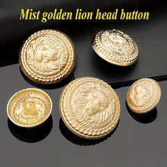 Metal Lion Sewing Buttons for Shirt Coat Suit Ideal Gift Choice