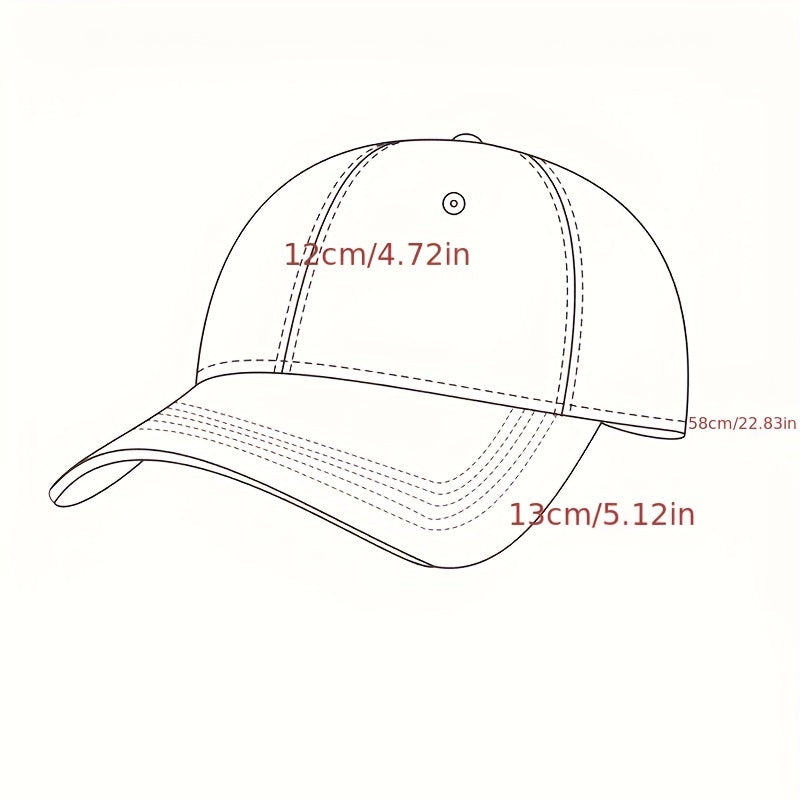 Stylish C Embroidery Baseball Cap Unisex Solid Dad Hats Outdoor