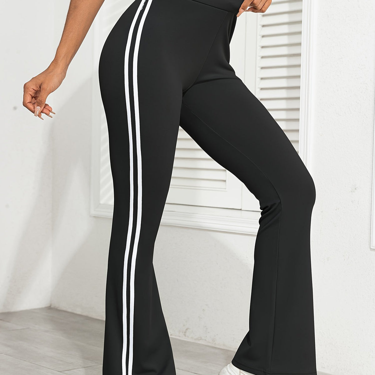 High Waist Striped Yoga Pants for Women Butt Lifting