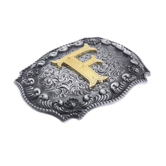 Men's F Pattern Belt Buckle Western Cowboy Belt Buckle