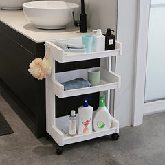 Plastic Storage Rack with Wheels for Snacks Toys and Sundries