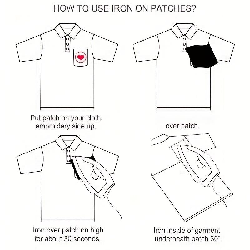 5pcs Girl Embroidered Patches For Men DIY Crafts Projects