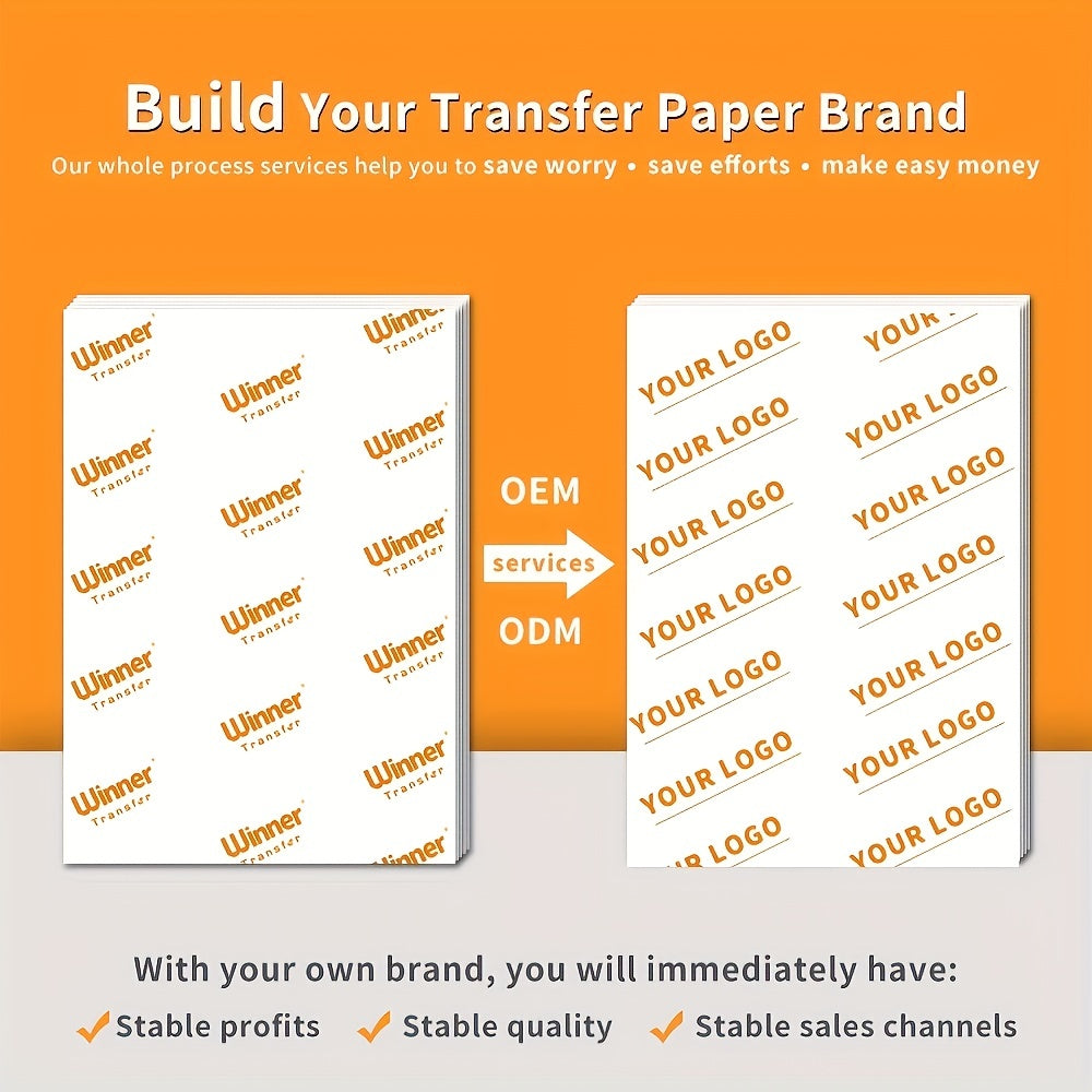 WinnerTransfer Inkjet Transfer Paper For Light Fabric A4 6 Sheets