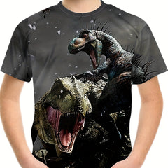Boy's Fierce Dinosaur Graphic T shirt 3D Print Tee Kid's Clothing