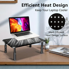 Height Adjustable Monitor Stand for Laptops Desktops PC Displays