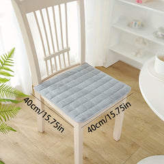 Flannel Chair Cushion Non Slip with Strap - Winter Office