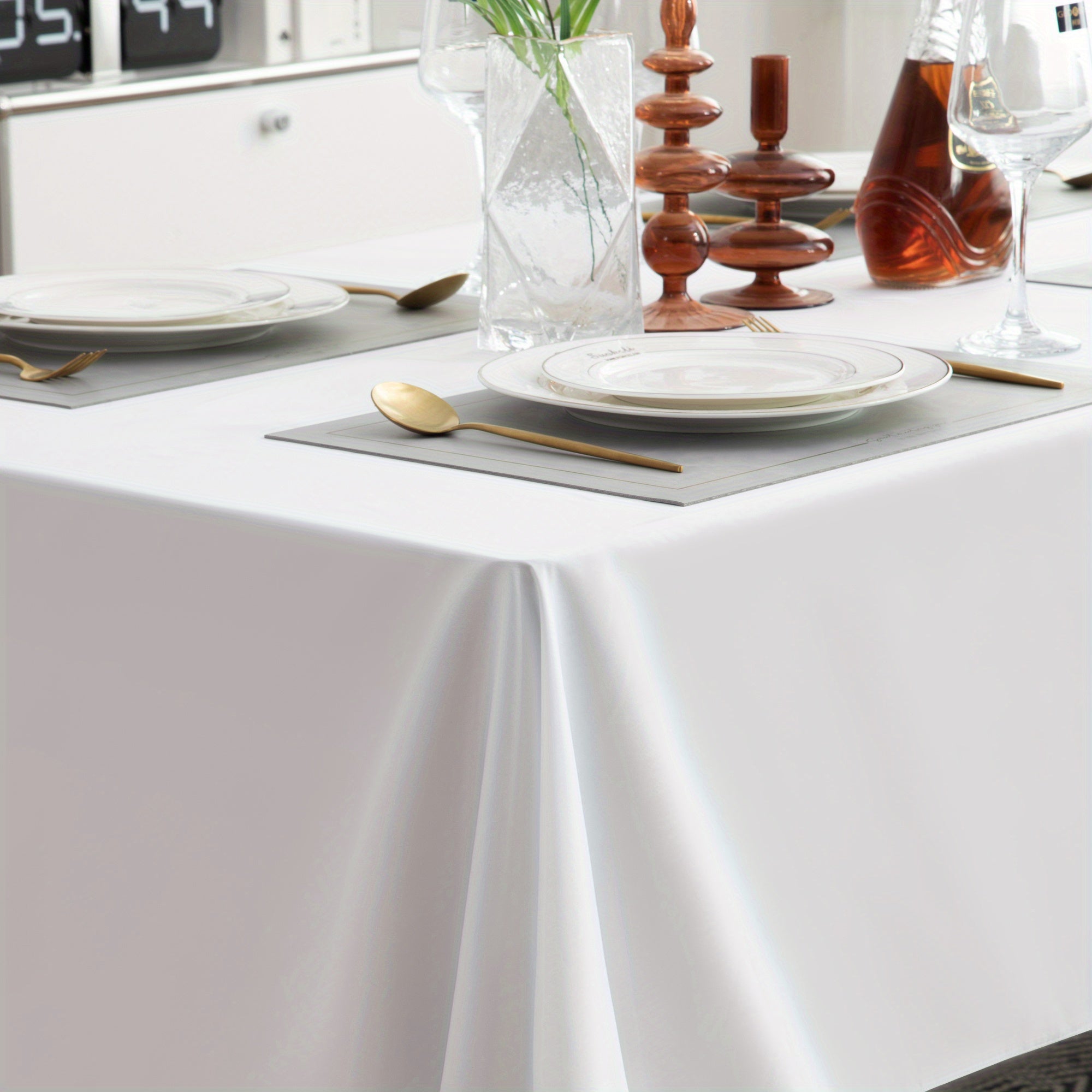 Polyester Waterproof Tablecloth Rectangle Style Table Cloth