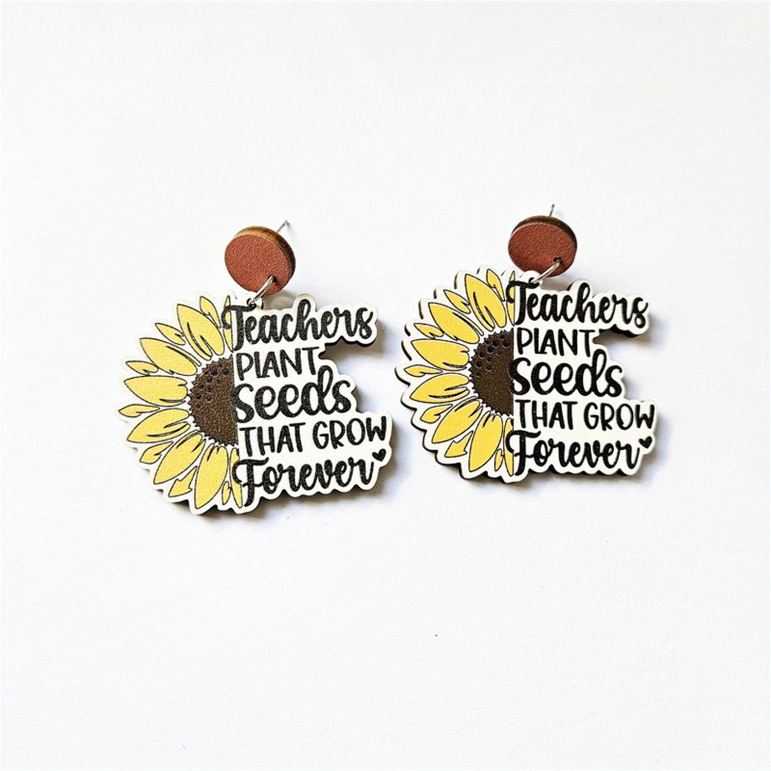 Sunflower Scales Earrings - Perfect for School & Graduation