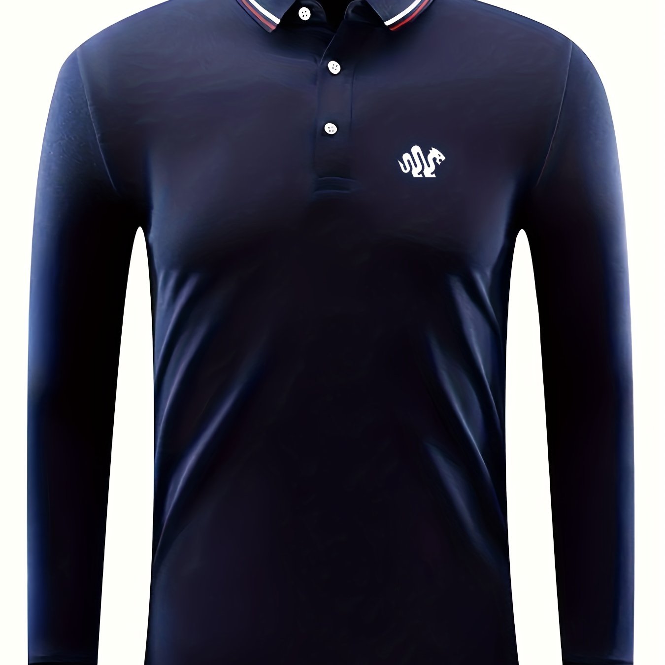 Men's Dragon Print Long Sleeve Sports Shirt Top