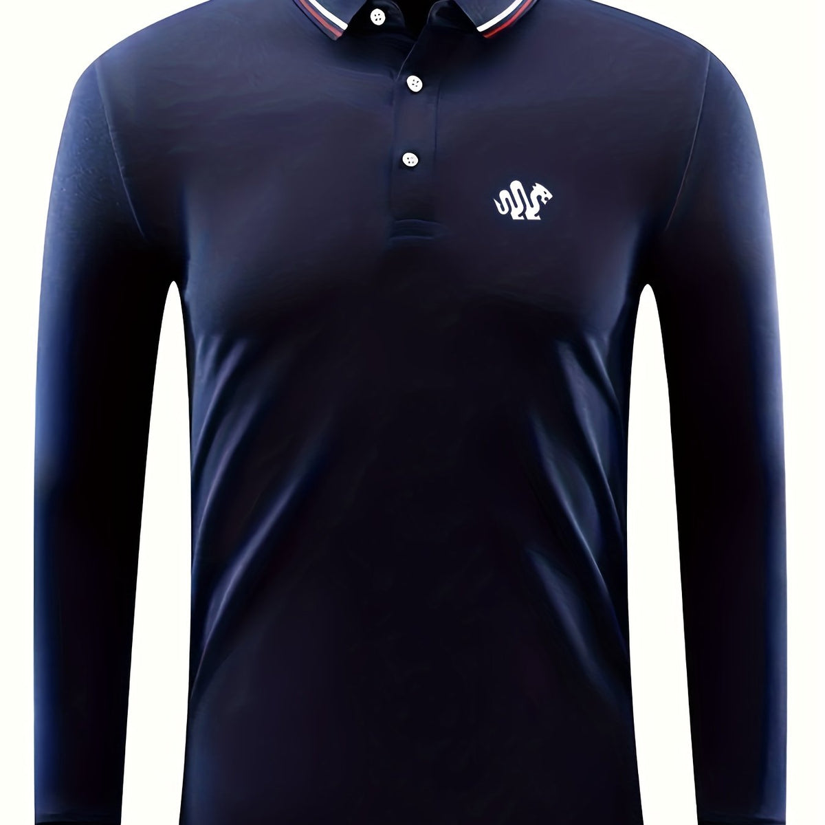 Men's Dragon Print Long Sleeve Sports Shirt Top
