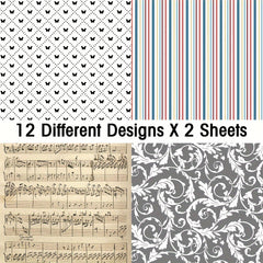 Botany Pattern Cardstock Cardmaking Paper Pack 15 X 15 Single Sided