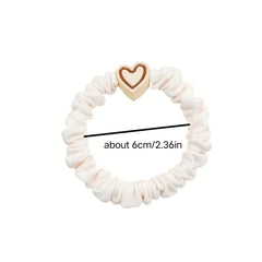 5 Pcs Love Hair Ties Elastic Band Headwear Mix