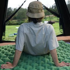 KORAMAN Inflatable Camping Sleeping Mat & Pillow for 2 People