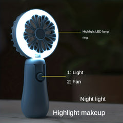 Portable Mini Handheld Fan with Light