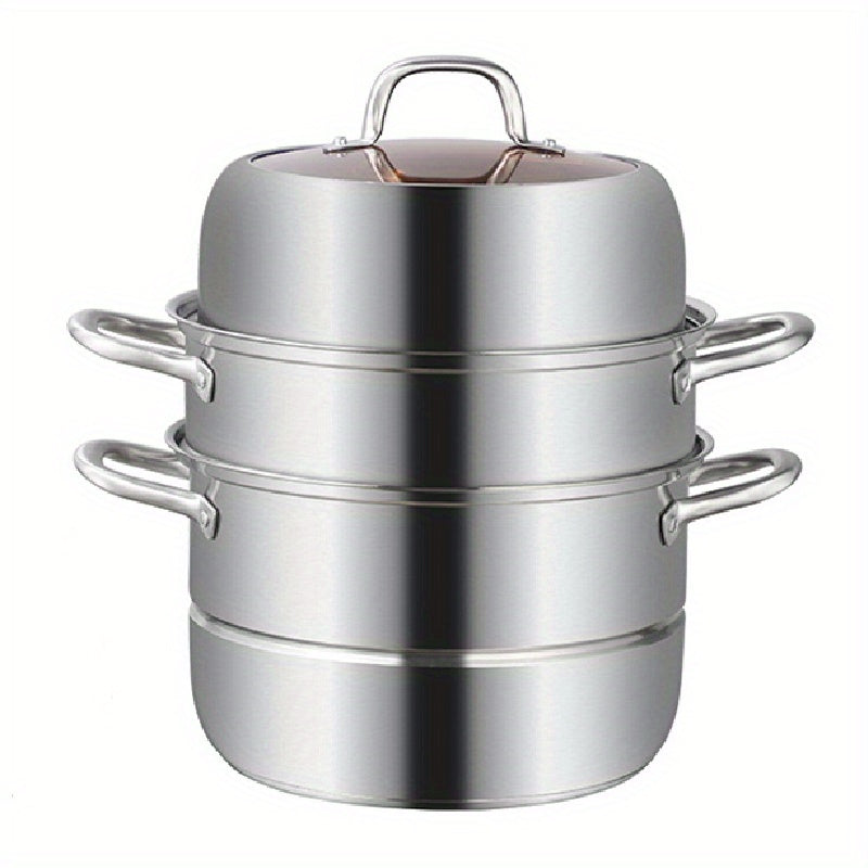Stainless Steel 2 3 Tier Steamer Pot 30cm Lid Kitchen Utensils Gadgets Accessori