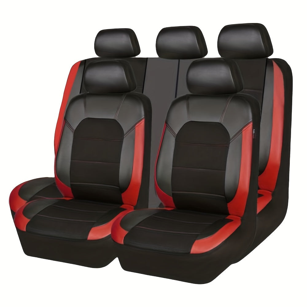 Car Seat Cover Set PU Leather Seat Protection for Most Cars