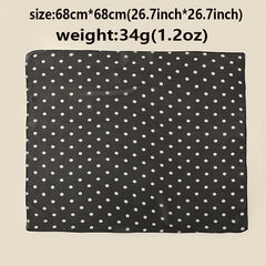 Polka Dot Print Bandana Gauze Square Scarf Casual Neckerchief Head Wrap