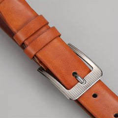 Men's PU Leather Edged Belt