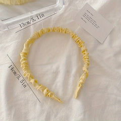 Solid Headband Crinkle Headband Wash Face Spa Head Hoop Daily Headdress