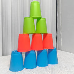 Two Player Stacking Cup Puzzle Toy Colorful Educational Game
