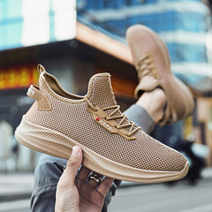 Men's Breathable Sneakers Comfy Non Slip Lace Up Shoes