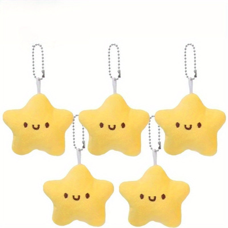 4pcs Star Plush Toys with Expressive Eyes Soft Squeeze Activated Echoing Stars