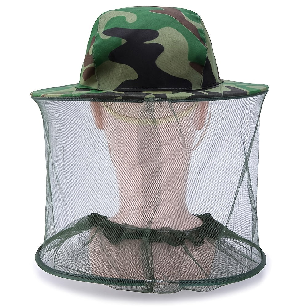 Beekeeping Hat Camouflage Shawl Anti Mosquito Protection