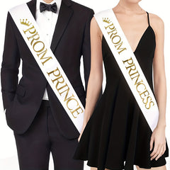 2pcs Party Shoulder Strap Set Prom Decoration Gift King Queen