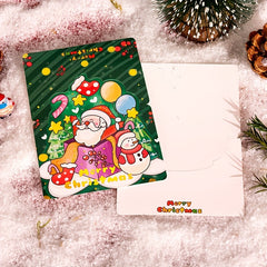 8pcs Cartoon Christmas Greeting Cards for Party Decoration
