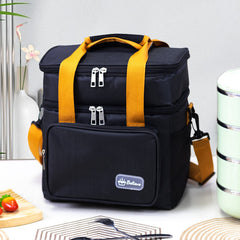 Stylish Insulated Lunch Bag Double Layer Waterproof Large Capacity