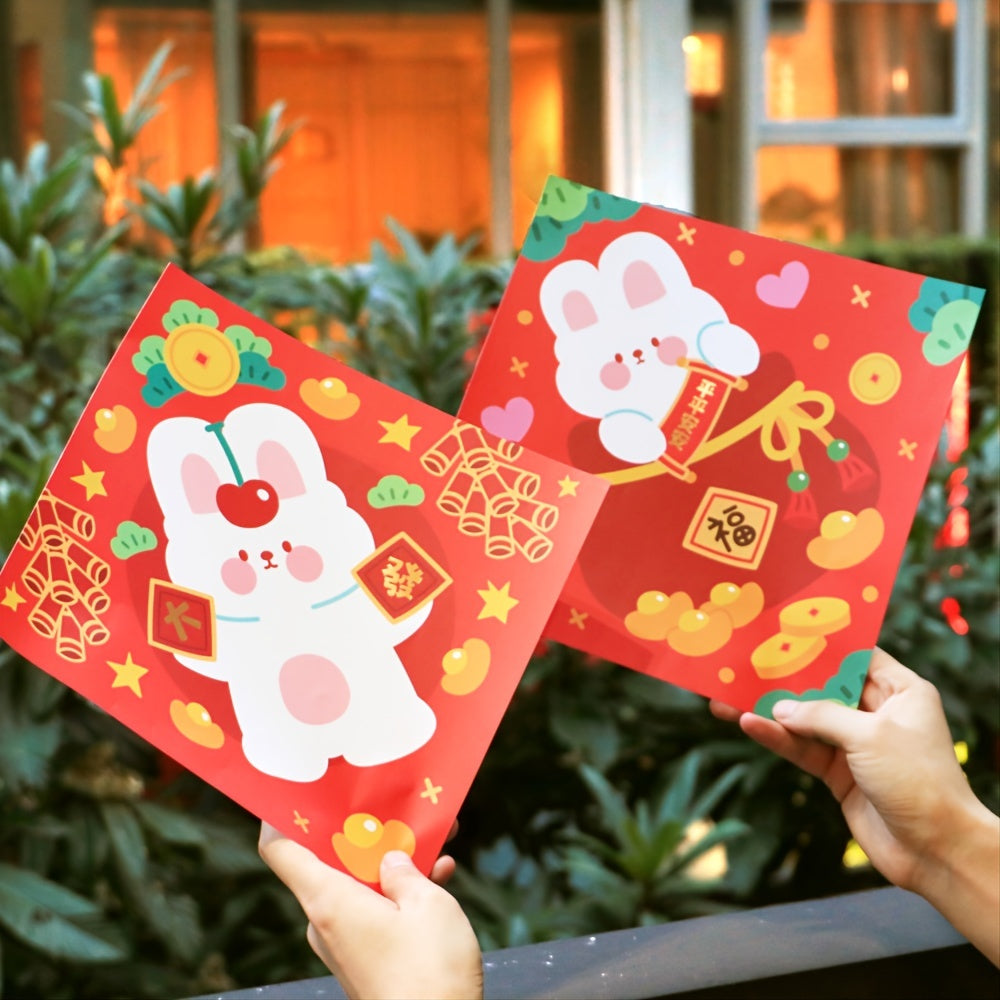Chinese Year 6pcs Sets 9 8 9 8inch Baby Door Wall Paste Decoration