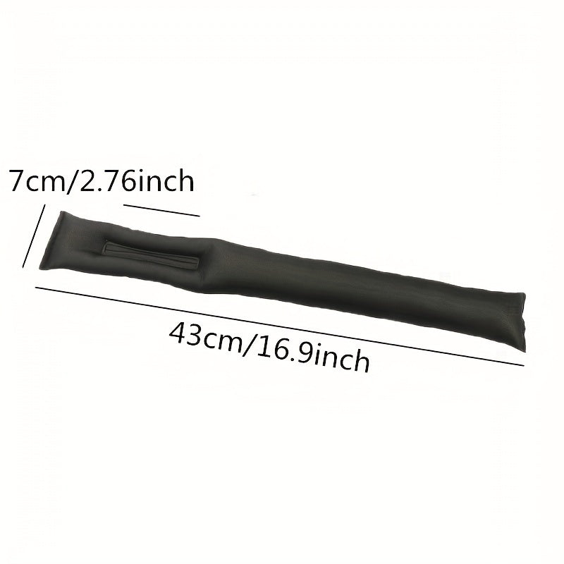 1pc Car Seat Gap Strips PU Leather Filler Side Leak-proof Spacer