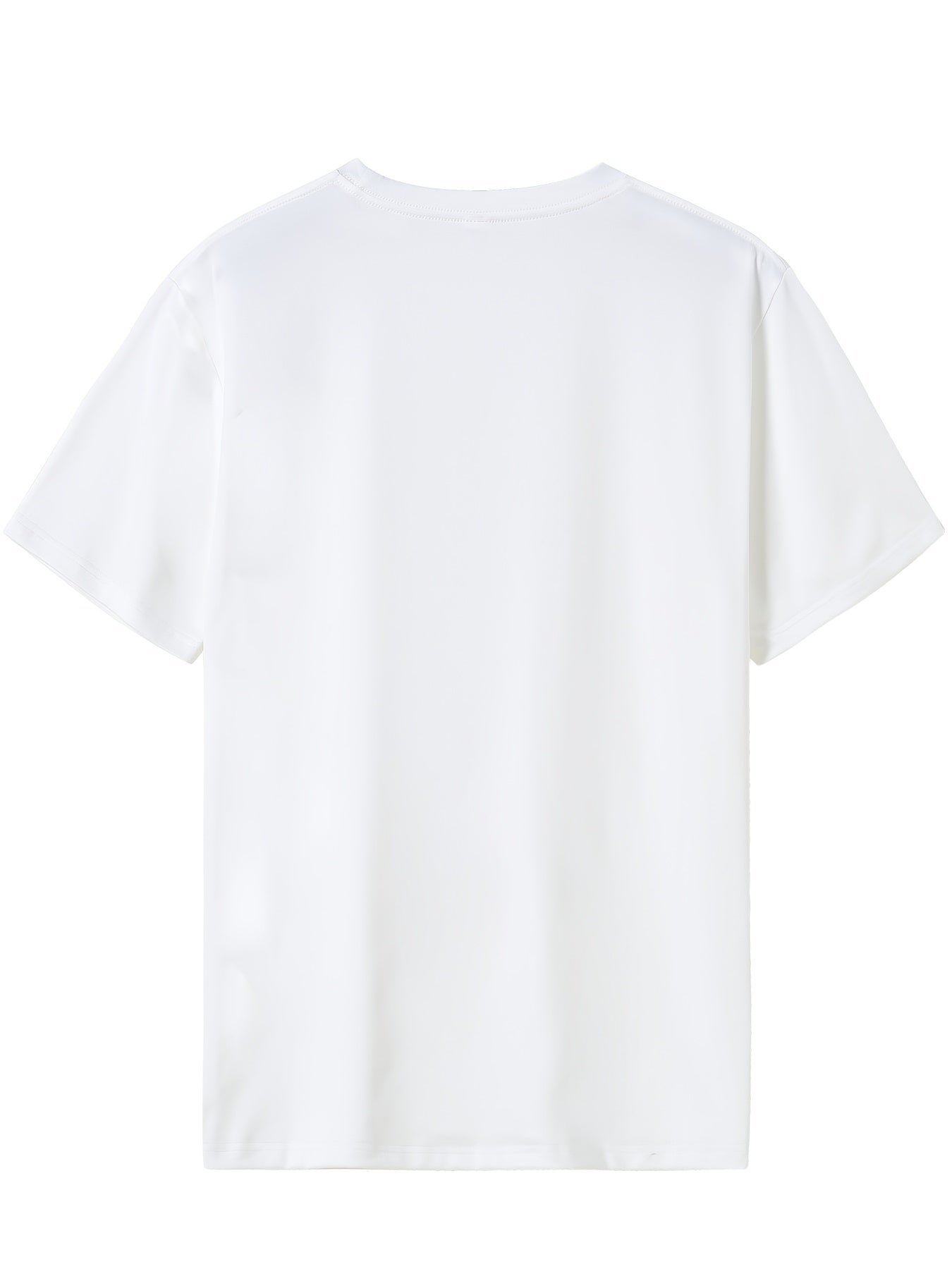 Retro Mountain Motorcycle Print Men's Graphic Crew Neck Tee