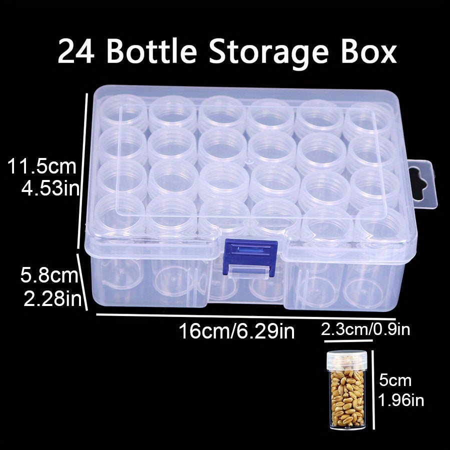 24 38 Slot Storage Box Airtight Container Organizer Portable Carrying Case