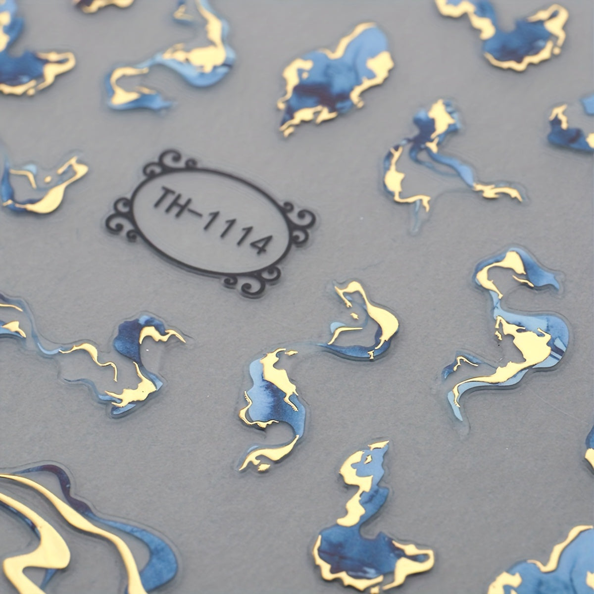 Golden Foil Nail Art Stickers Fantasy Theme Self Adhesive Glossy Finish